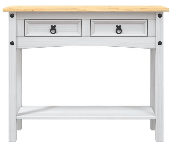 Fehér Corona-stílusú mexikói fenyő tálalóasztal 90x34,5x73 cm