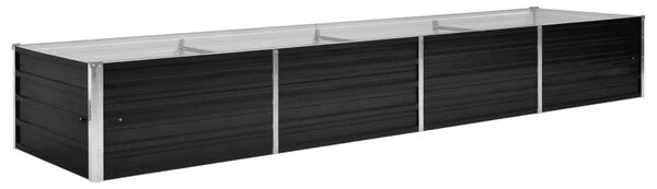 Antracitszürke horganyzott acél kerti magaságyás 320x80x45 cm