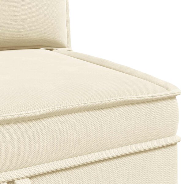 VidaXL Sarok Sofa tárolóval Krémszínű Bársony