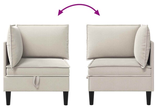 VidaXL Sarok Sofa tárolóval Zabpehely Bársony