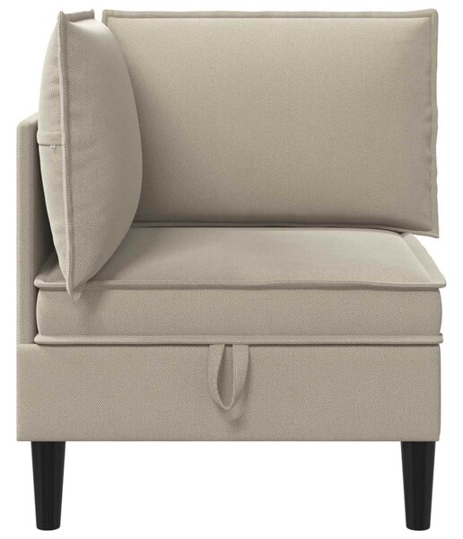 VidaXL Sarok Sofa tárolóval Homokszín Bársony