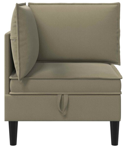 VidaXL Sarok Sofa tárolóval Khaki Bársony