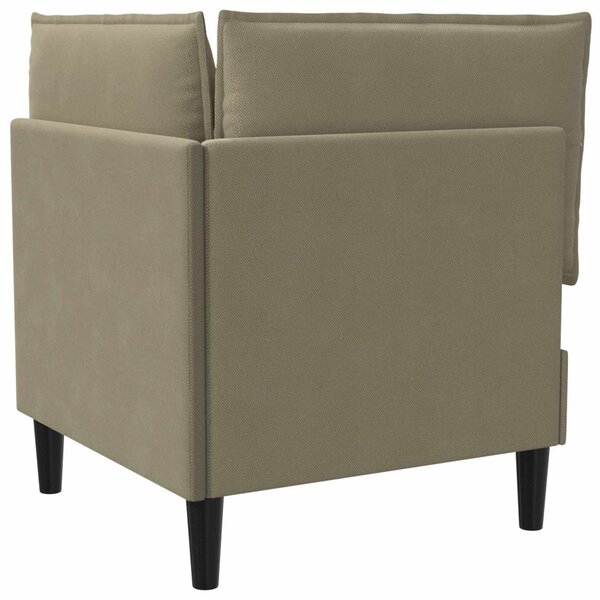 VidaXL Sarok Sofa tárolóval Khaki Bársony