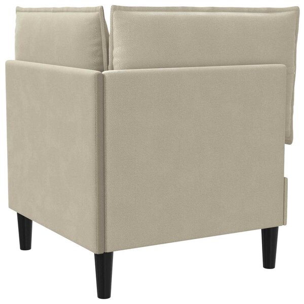 VidaXL Sarok Sofa tárolóval Homokszín Bársony