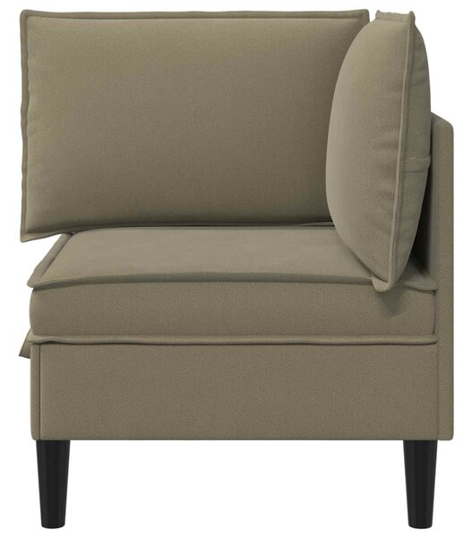 VidaXL Sarok Sofa tárolóval Khaki Bársony