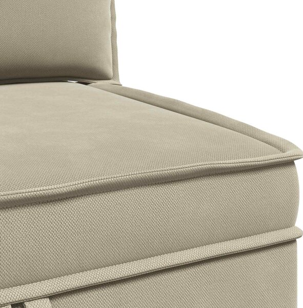 VidaXL Sarok Sofa tárolóval Homokszín Bársony