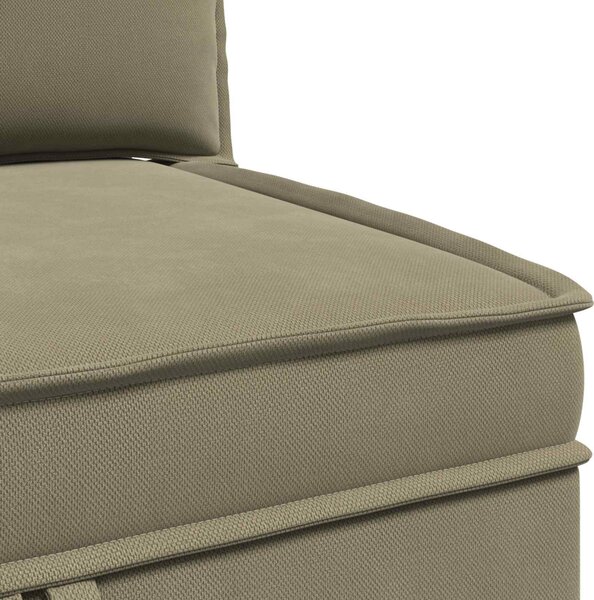 VidaXL Sarok Sofa tárolóval Khaki Bársony