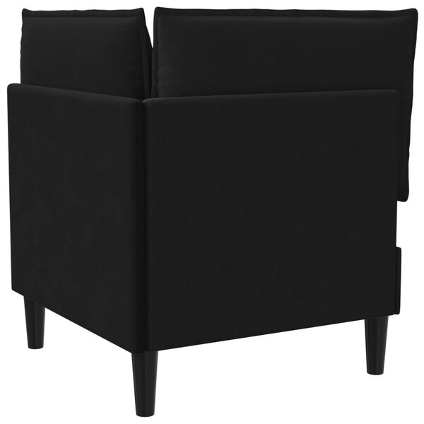 VidaXL Sarok Sofa tárolóval Fekete Bársony