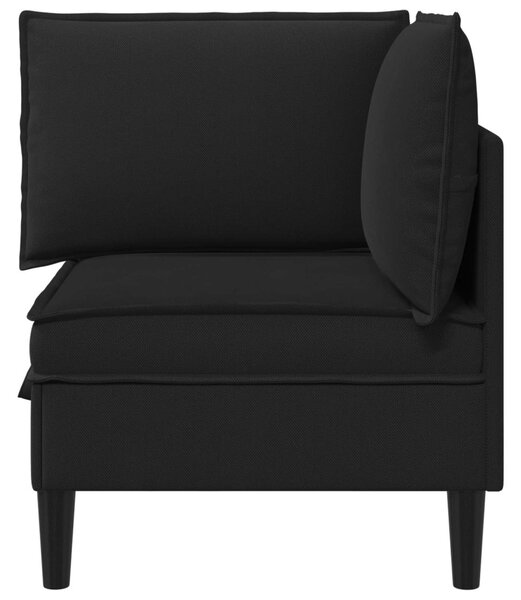VidaXL Sarok Sofa tárolóval Fekete Bársony