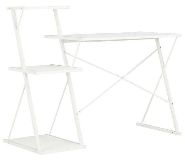 Fehér íróasztal polccal 116 x 50 x 93 cm