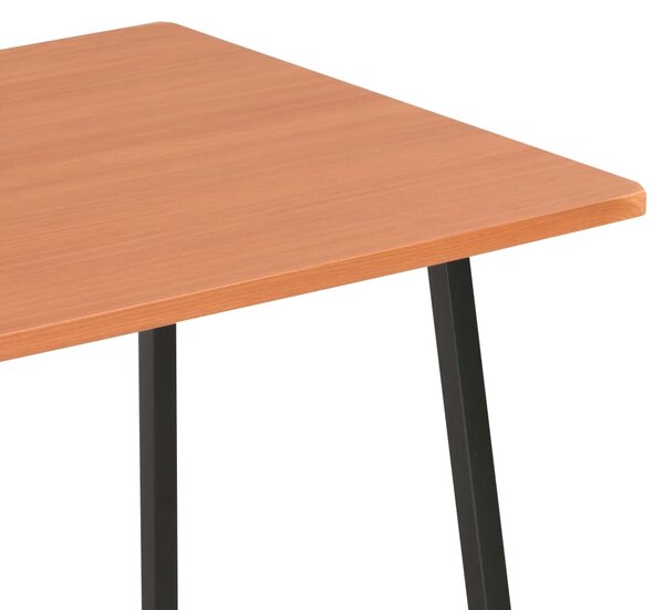Fekete és barna íróasztal polcrendszerrel 102 x 50 x 117 cm