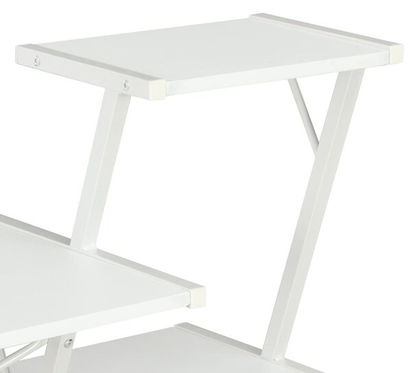 Fehér íróasztal polccal 116 x 50 x 93 cm