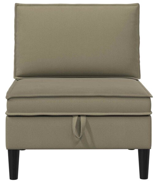 VidaXL Középső Sofa tárolóval Khaki Bársony