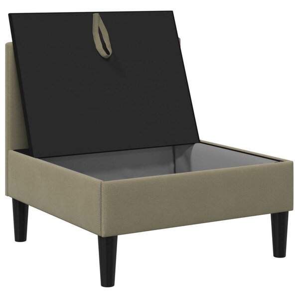 VidaXL Középső Sofa tárolóval Khaki Bársony