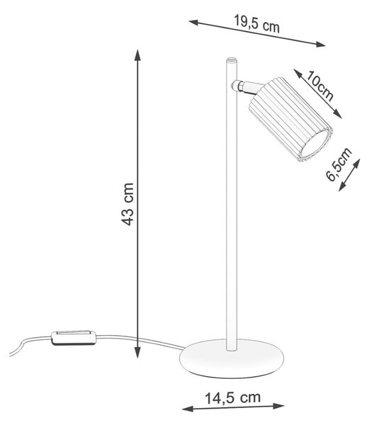 Téglavörös asztali lámpa (magasság 43 cm) Gleam – Sollux