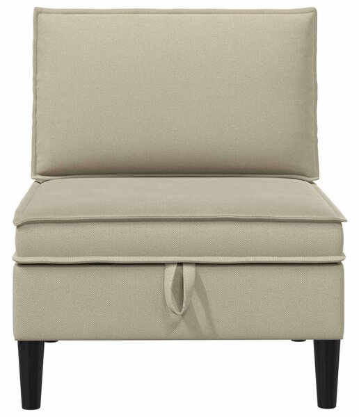 VidaXL Középső Sofa tárolóval Homokszín Bársony