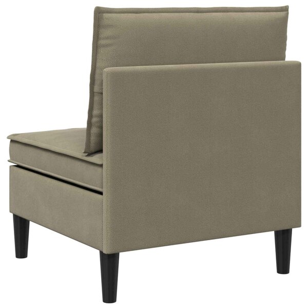 VidaXL Középső Sofa tárolóval Khaki Bársony