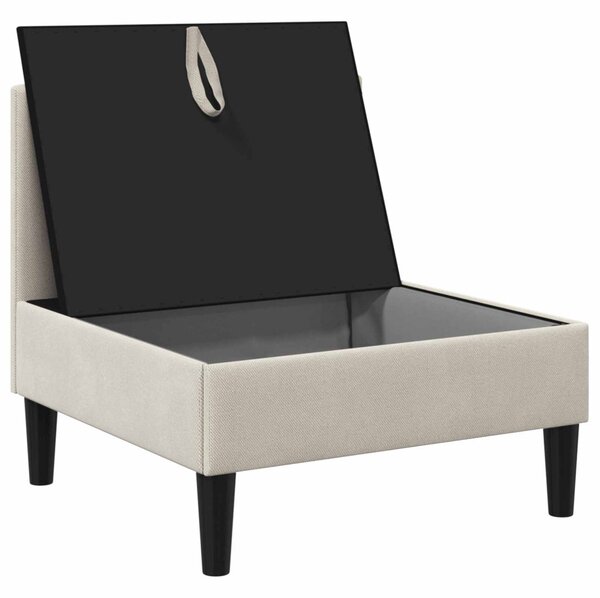 VidaXL Középső Sofa tárolóval Zabpehely Bársony