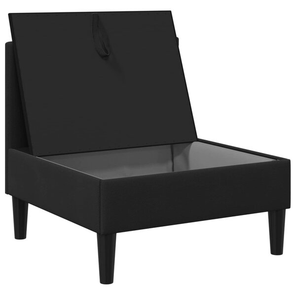 VidaXL Középső Sofa tárolóval Fekete Bársony