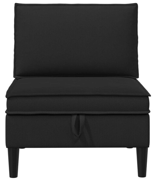 VidaXL Középső Sofa tárolóval Fekete Bársony