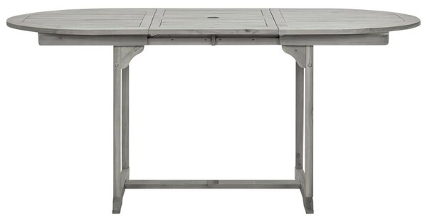 Tömör akácfa kerti étkezőasztal (120-170) x 80 x 75 cm