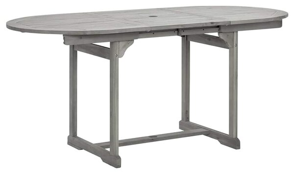 Tömör akácfa kerti étkezőasztal (120-170) x 80 x 75 cm
