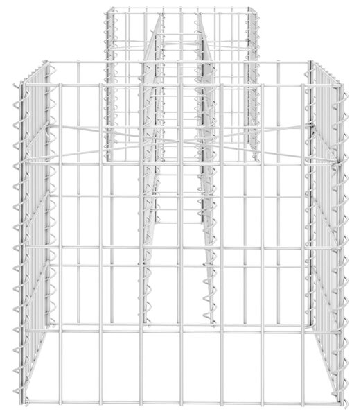 H alakú acéldrót virágtartó gabion 260 x 40 x 40 cm