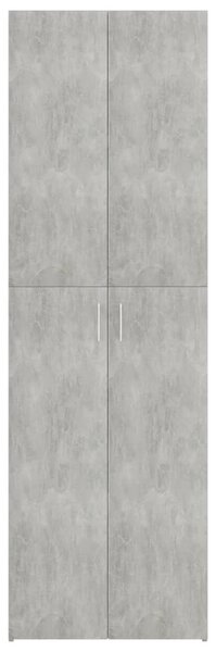 Betonszürke szerelt fa irodaszekrény 60 x 32 x 190 cm
