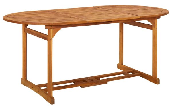 7 részes tömör akácfa kerti étkezőgarnitúra 180 x 90 x 75 cm