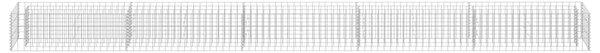 Horganyzott acél gabion magaságyás 450 x 30 x 30 cm