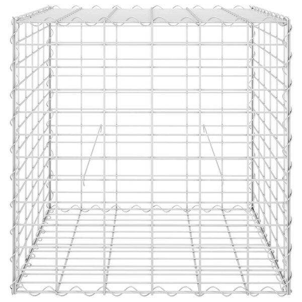 Kocka alakú acélhuzal gabion magaságyás 60 x 60 x 60 cm