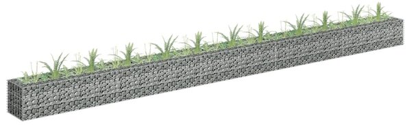 Horganyzott acél gabion magaságyás 450 x 30 x 30 cm