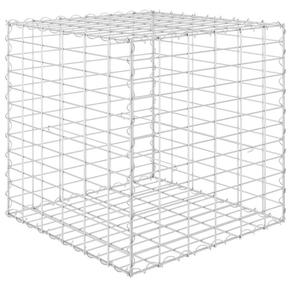 Kocka alakú acélhuzal gabion magaságyás 60 x 60 x 60 cm