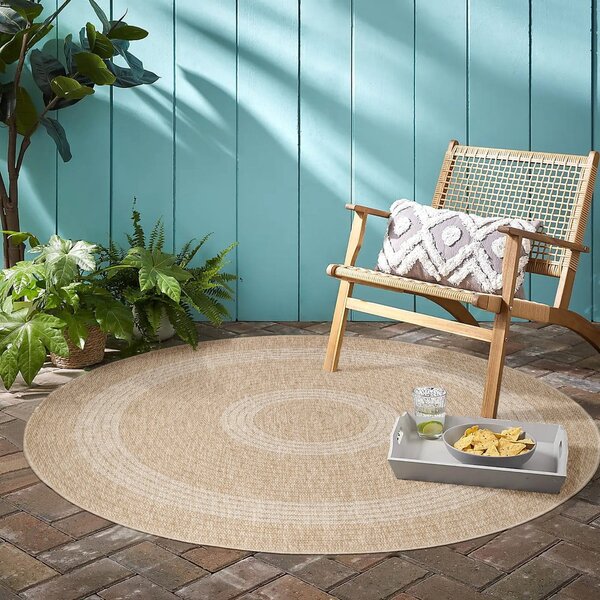 Bézs kerek kültéri szőnyeg ø 80 cm Comilla – Ayyildiz Carpets