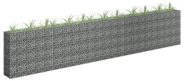 Horganyzott acél gabion magaságyás 450 x 30 x 90 cm