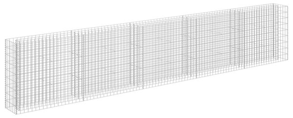Horganyzott acél gabion magaságyás 450 x 30 x 90 cm
