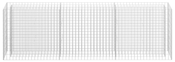 Horganyzott acél gabion magaságyás 270 x 30 x 90 cm