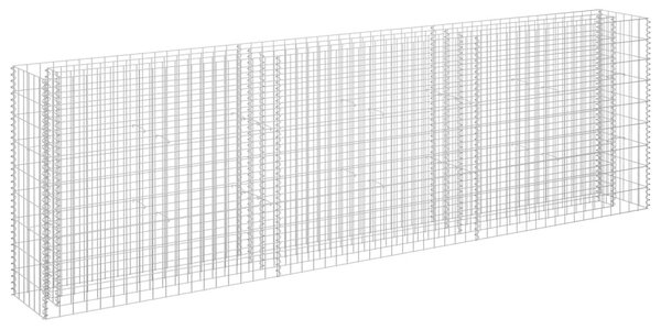 Horganyzott acél gabion magaságyás 270 x 30 x 90 cm