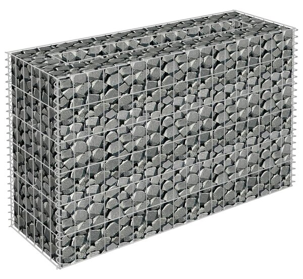 Horganyzott acél gabion magaságyás 90 x 30 x 60 cm