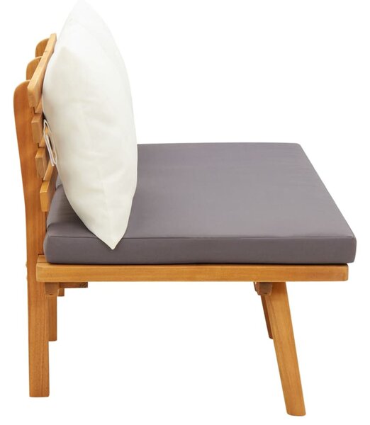Tömör akácfa kerti pad párnákkal 115 cm