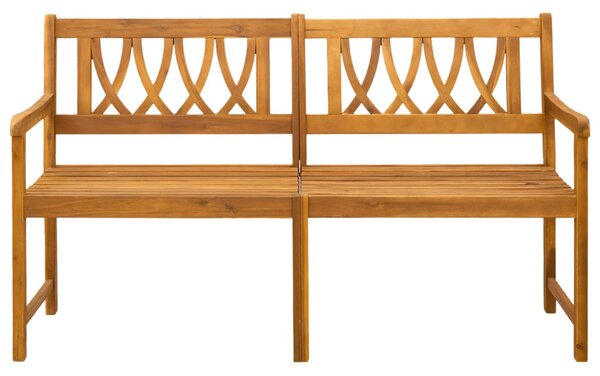 VidaXL Kerti pad Természetes 150 x 55,5 x 90 cm Tömör Akácfa