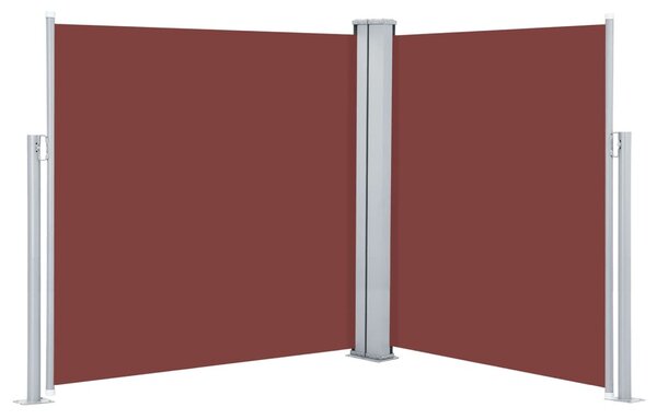 Barna behúzható oldalsó napellenző 140 x 600 cm
