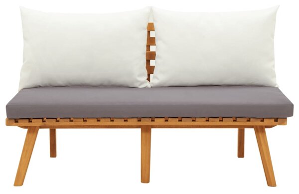 Tömör akácfa kerti pad párnákkal 115 cm
