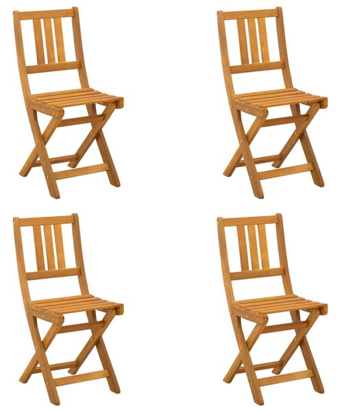 VidaXL Kültéri bistro székek 4 pcs Természetes 40 x 42 x 85 cm
