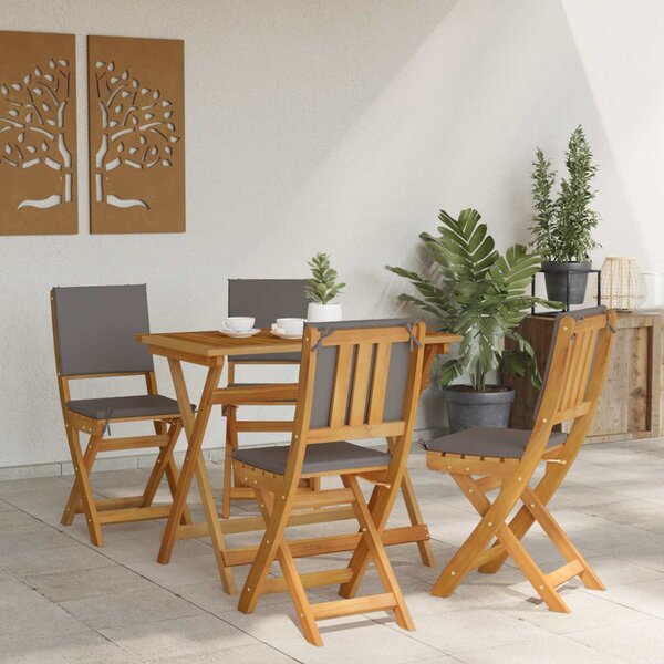 VidaXL Kültéri bistro székek 4 pcs Sötétszürke 38 x 46 x 85 cm