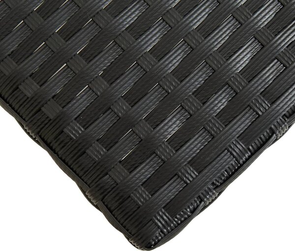 VidaXL fekete polyrattan kerti pad 80 cm