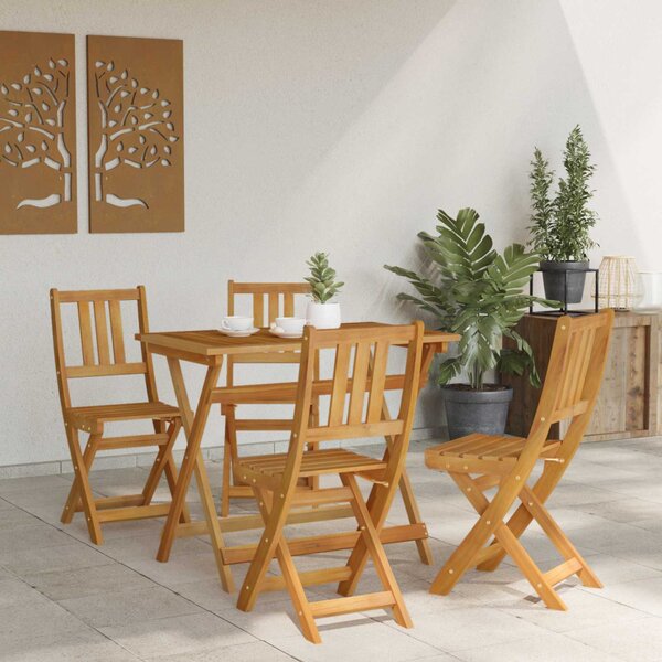 VidaXL Kültéri bistro székek 4 pcs Természetes 40 x 42 x 85 cm
