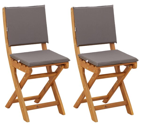 VidaXL Kültéri bistro székek 2 pcs Sötétszürke 38 x 46 x 85 cm