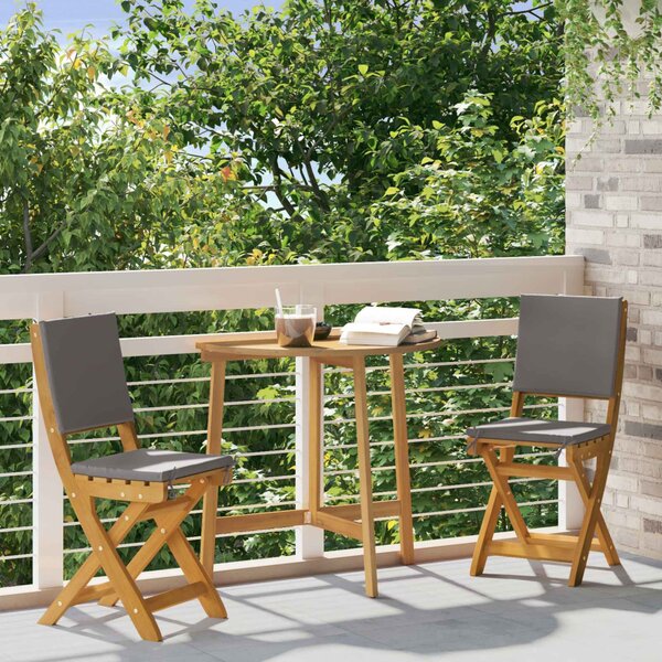 VidaXL Kültéri bistro székek 2 pcs Sötétszürke 38 x 46 x 85 cm