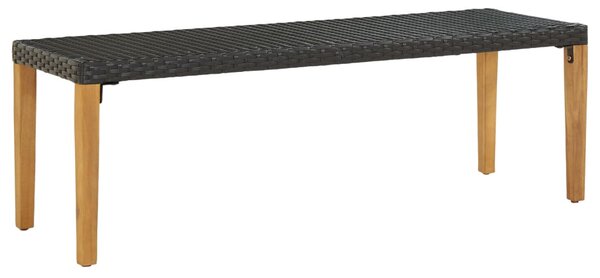 VidaXL fekete polyrattan kerti pad 80 cm
